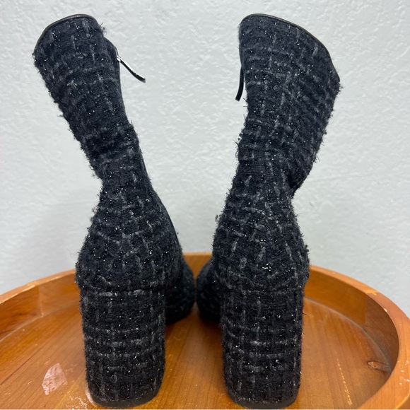 EUGENIA KIM TWEED FRAN HEELED BOOTIES sz 36 - Picture 4 of 8